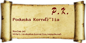 Poduska Kornélia névjegykártya